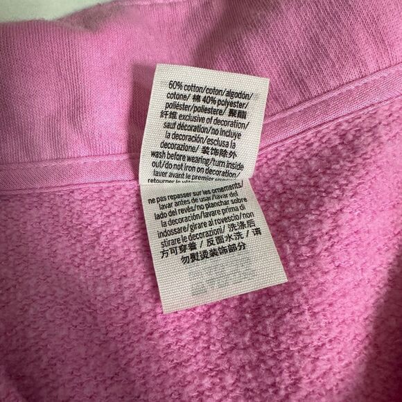 Victoria’s Secret PINK Varsity Half Zip Tie Dye Pullover Oversized Sweatshirt - Picture 11 of 11